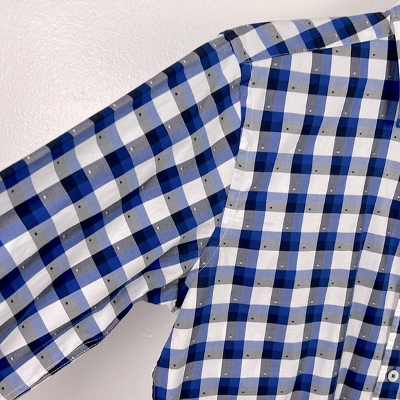 Bugatchi‎ Men Medium Cotton Button Up Long Sleeve Print Shaped Fit Shirt - Picture 9 of 10